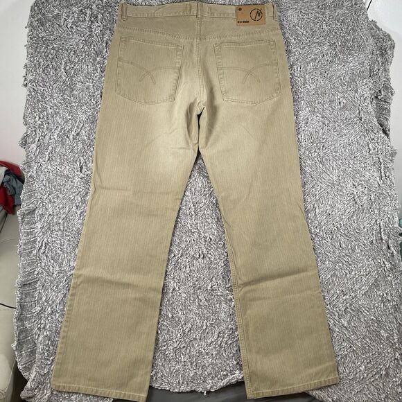 Next Denim Corduroy Pants Men's 38L Boot Fit Beige Designer Preppy - Picture 5 of 8
